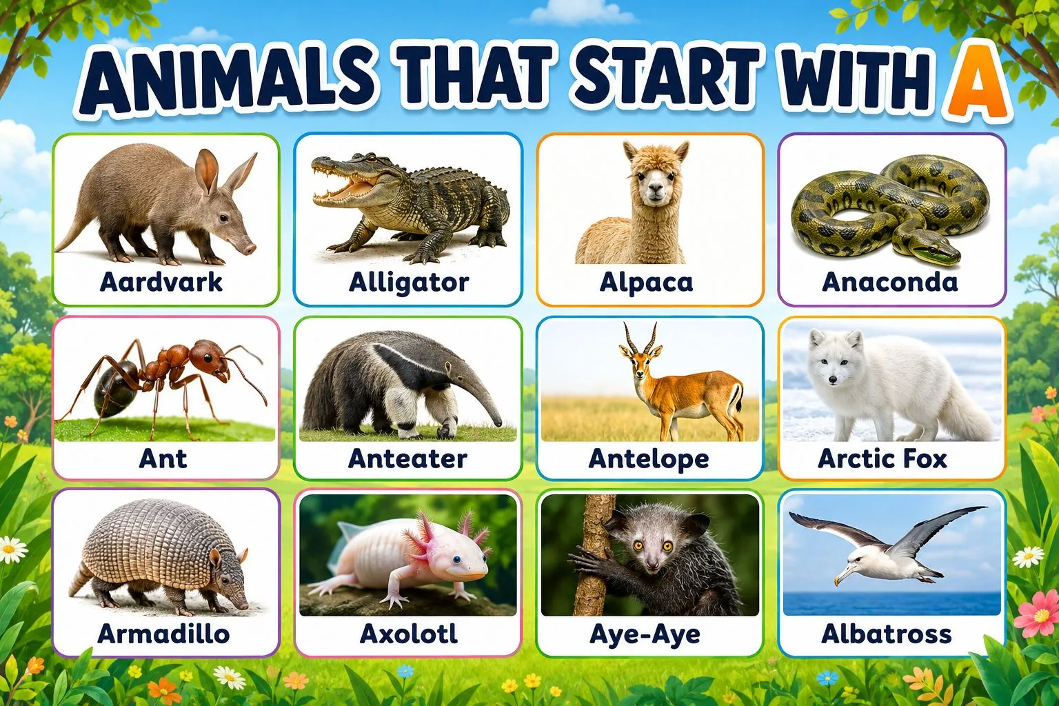 Animals That Start With A: Names, Types and Verified Facts