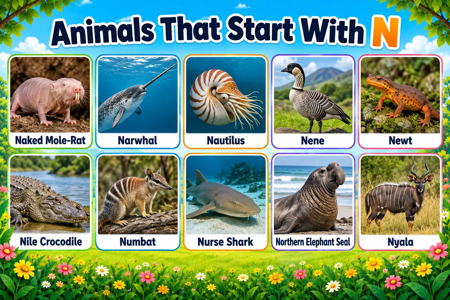 animals that begin with n