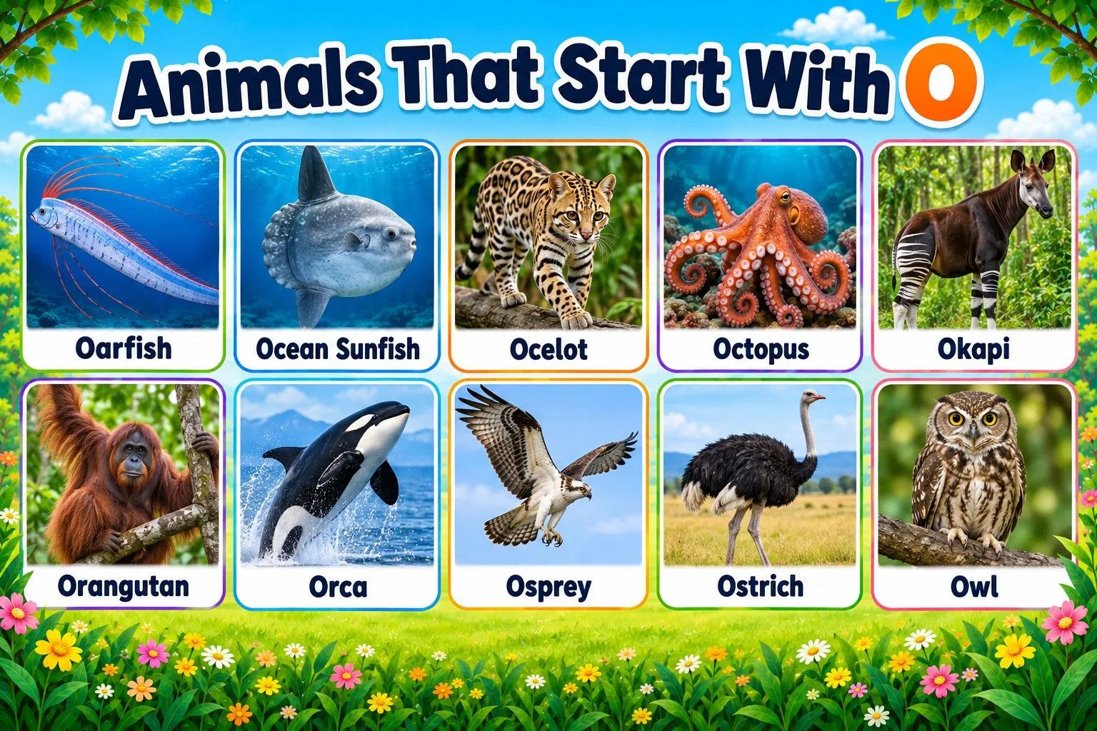 animals that begin with o