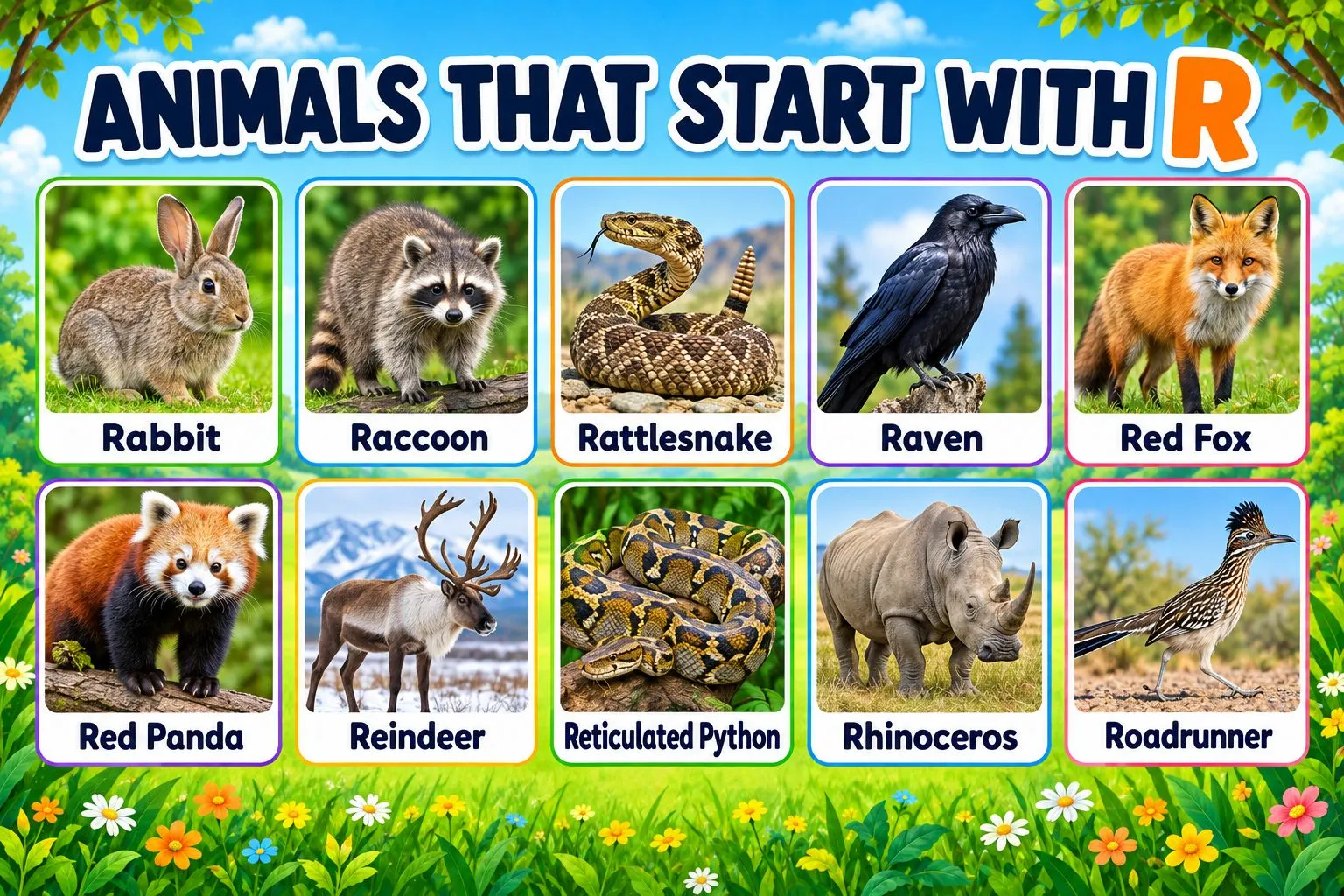 animals that begin with r
