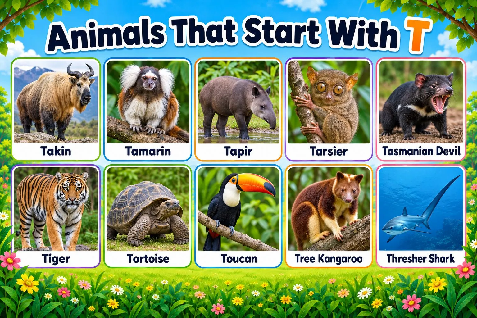 Animals That Start With T: Names, Types, and Verified Facts