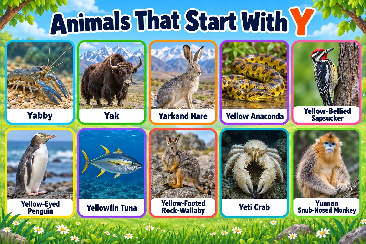 Animals That Start With Y: Names, Types, and Verified Facts