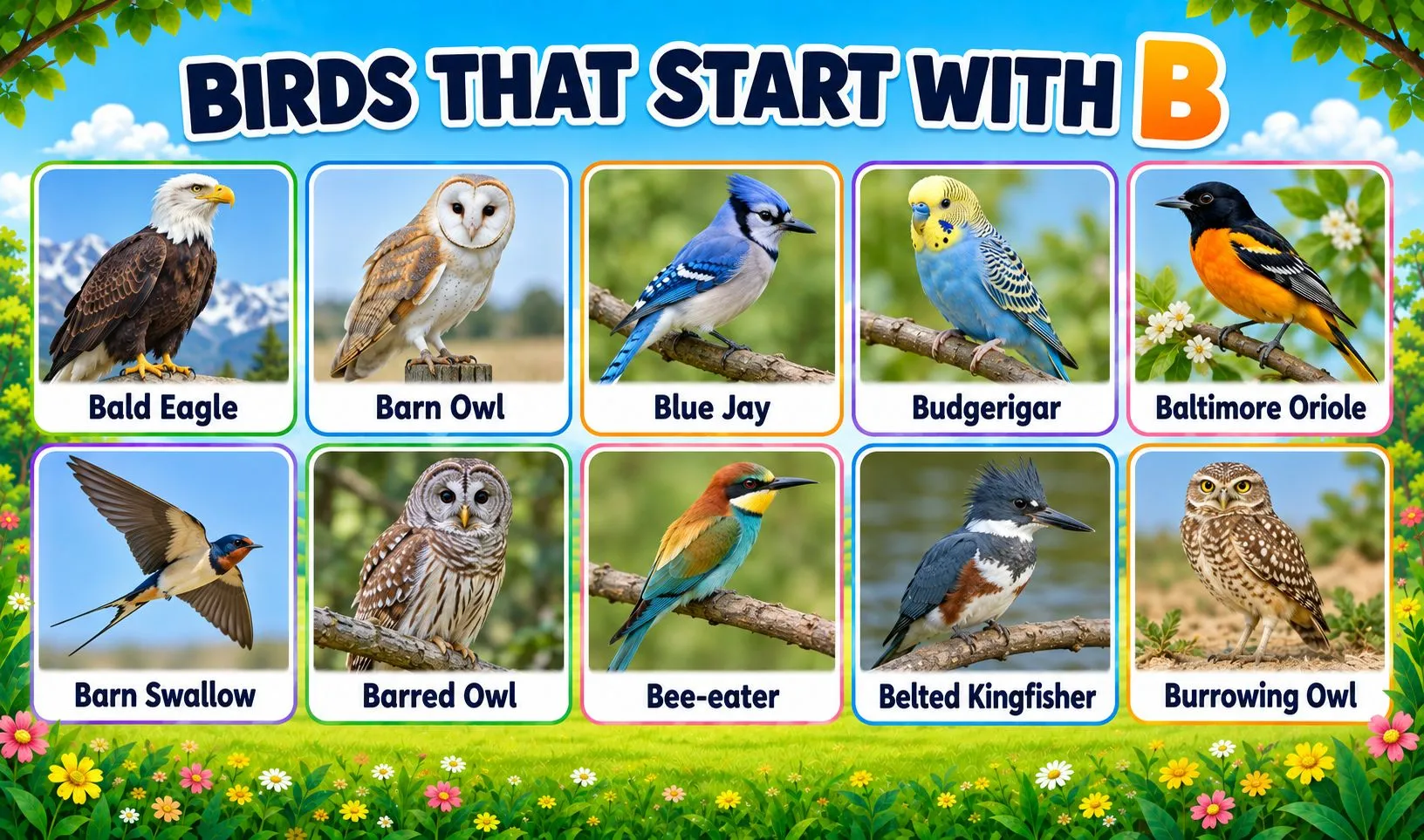 birds that begin with b