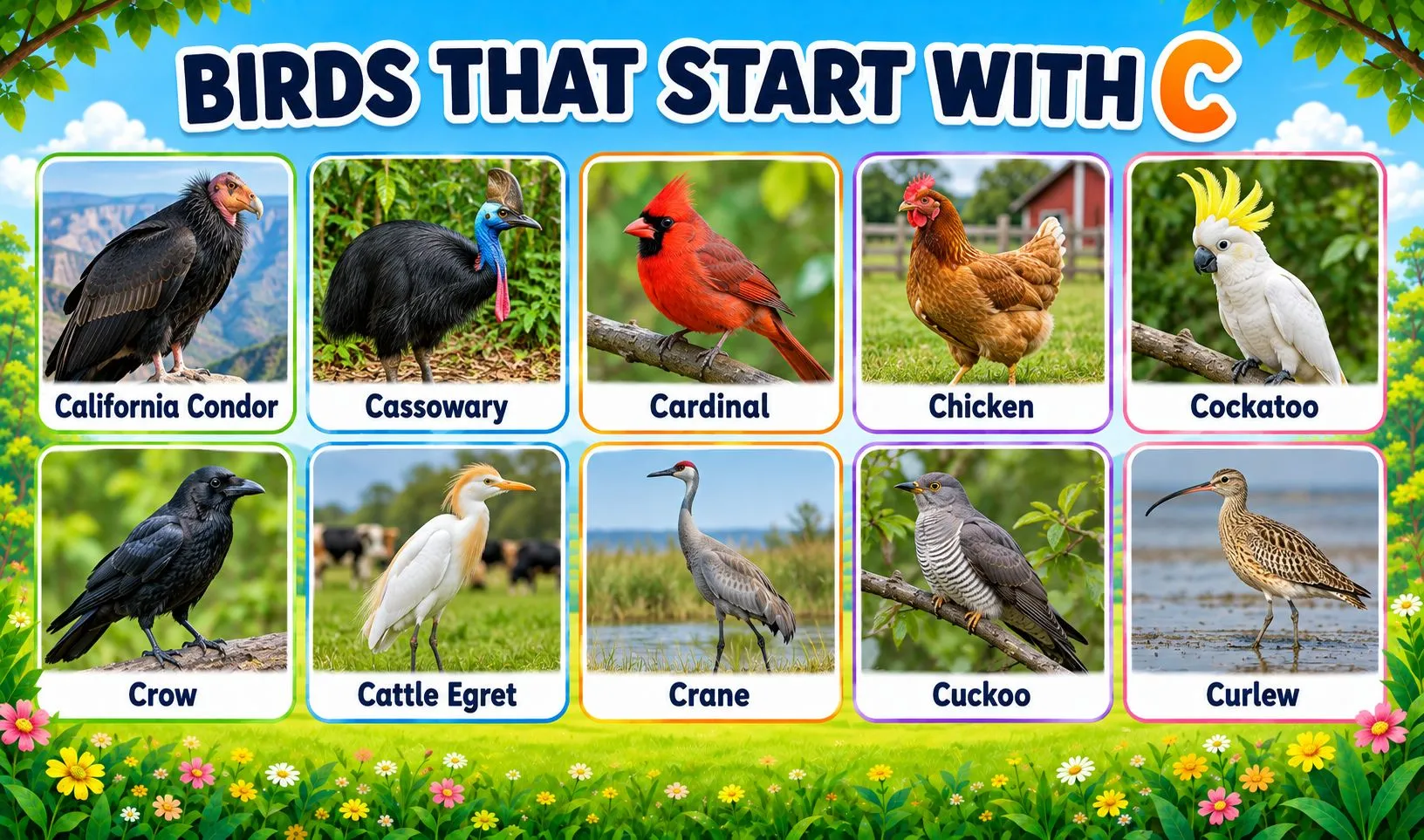 birds that begin with c
