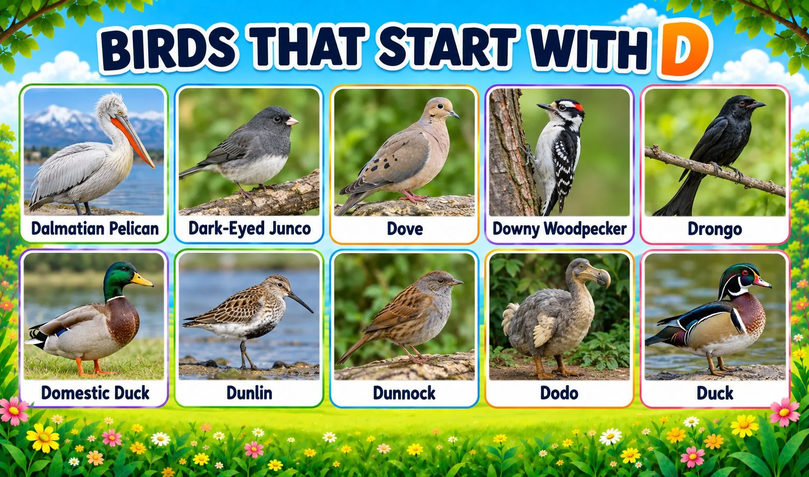 birds that begin with d
