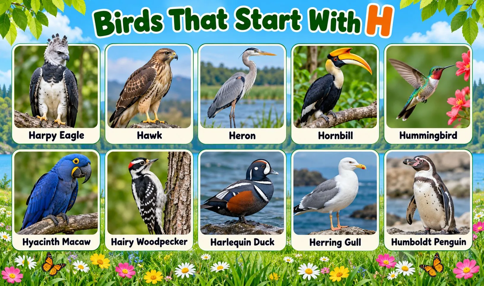 birds that begin with h