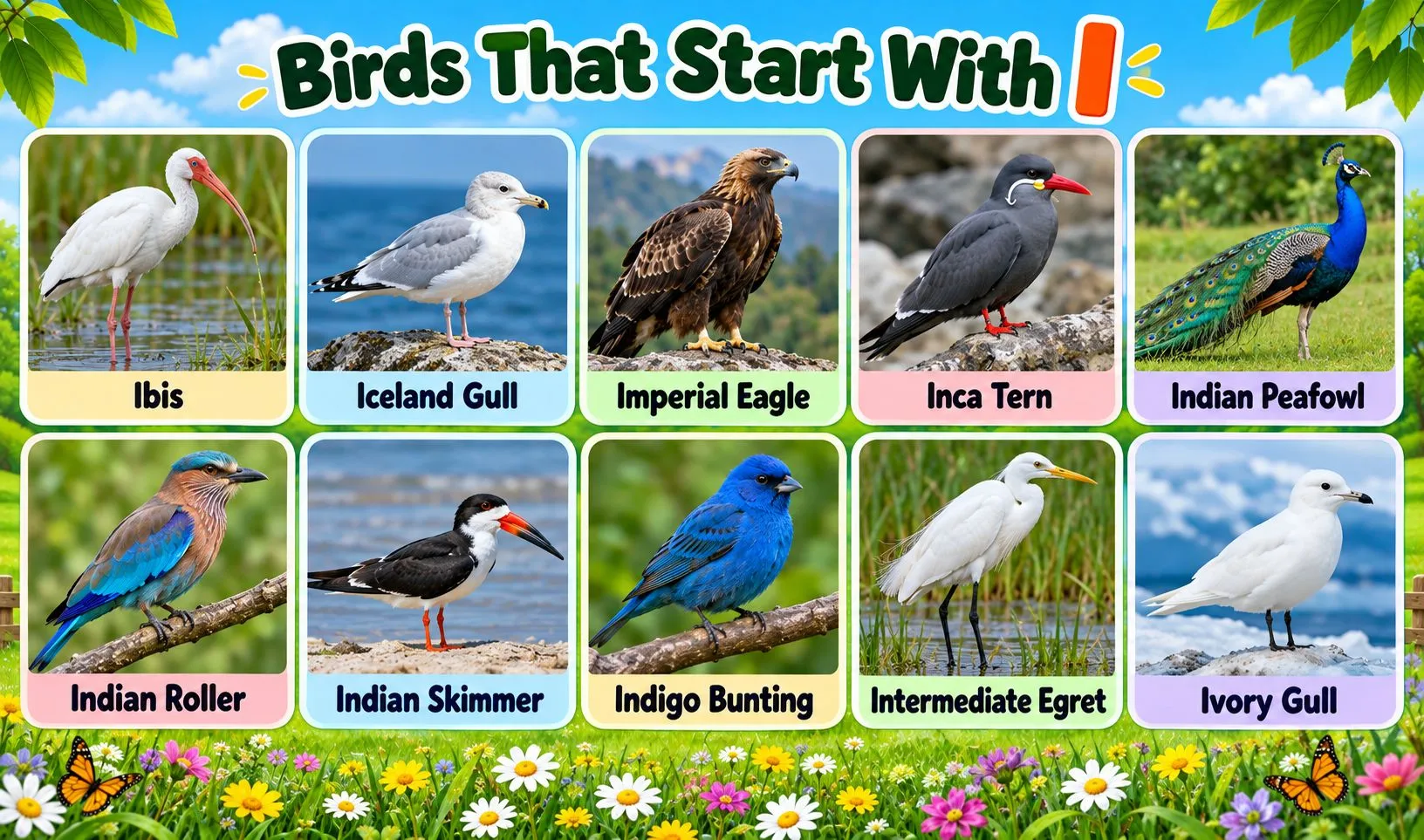 birds that begin with i