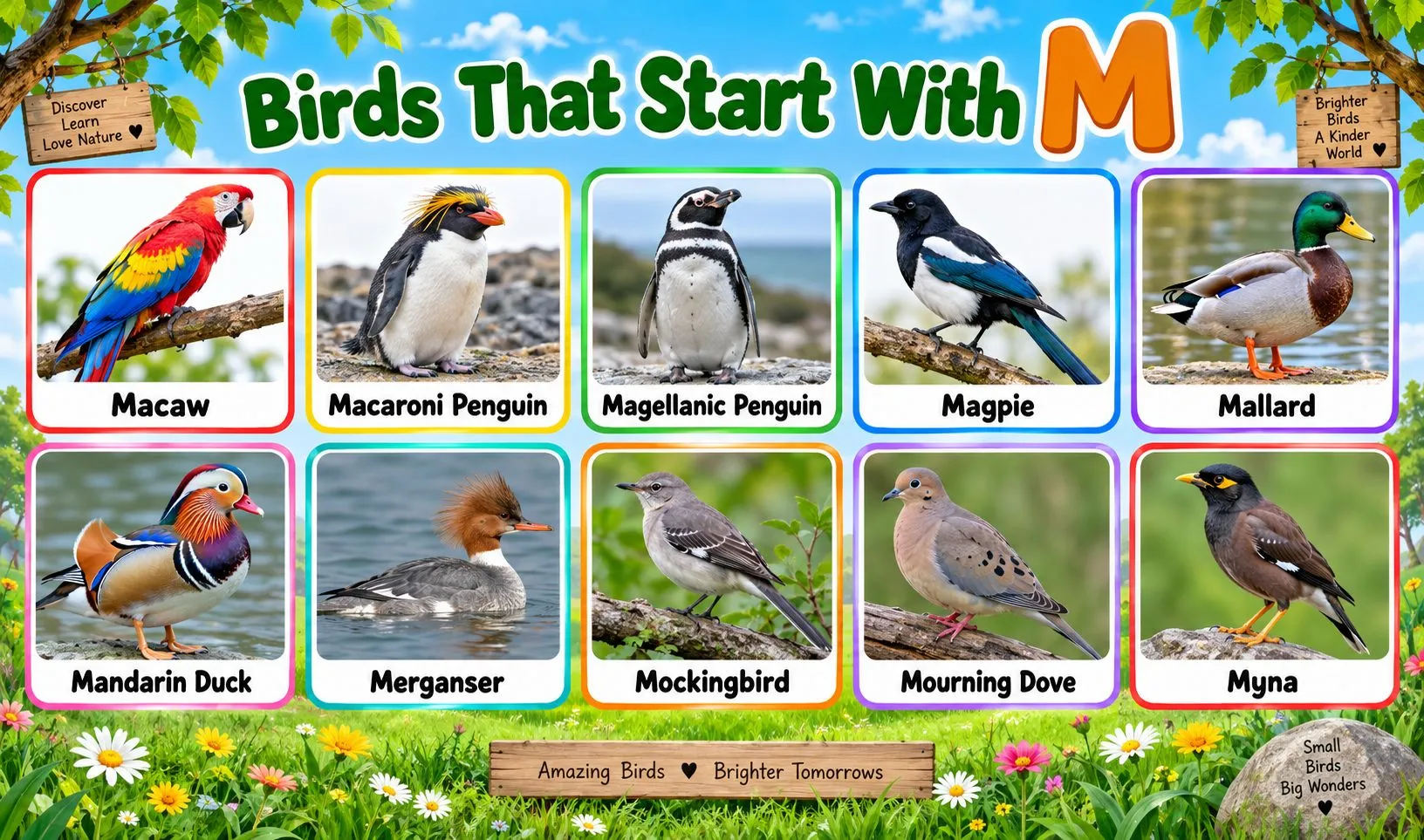 birds that begin with m
