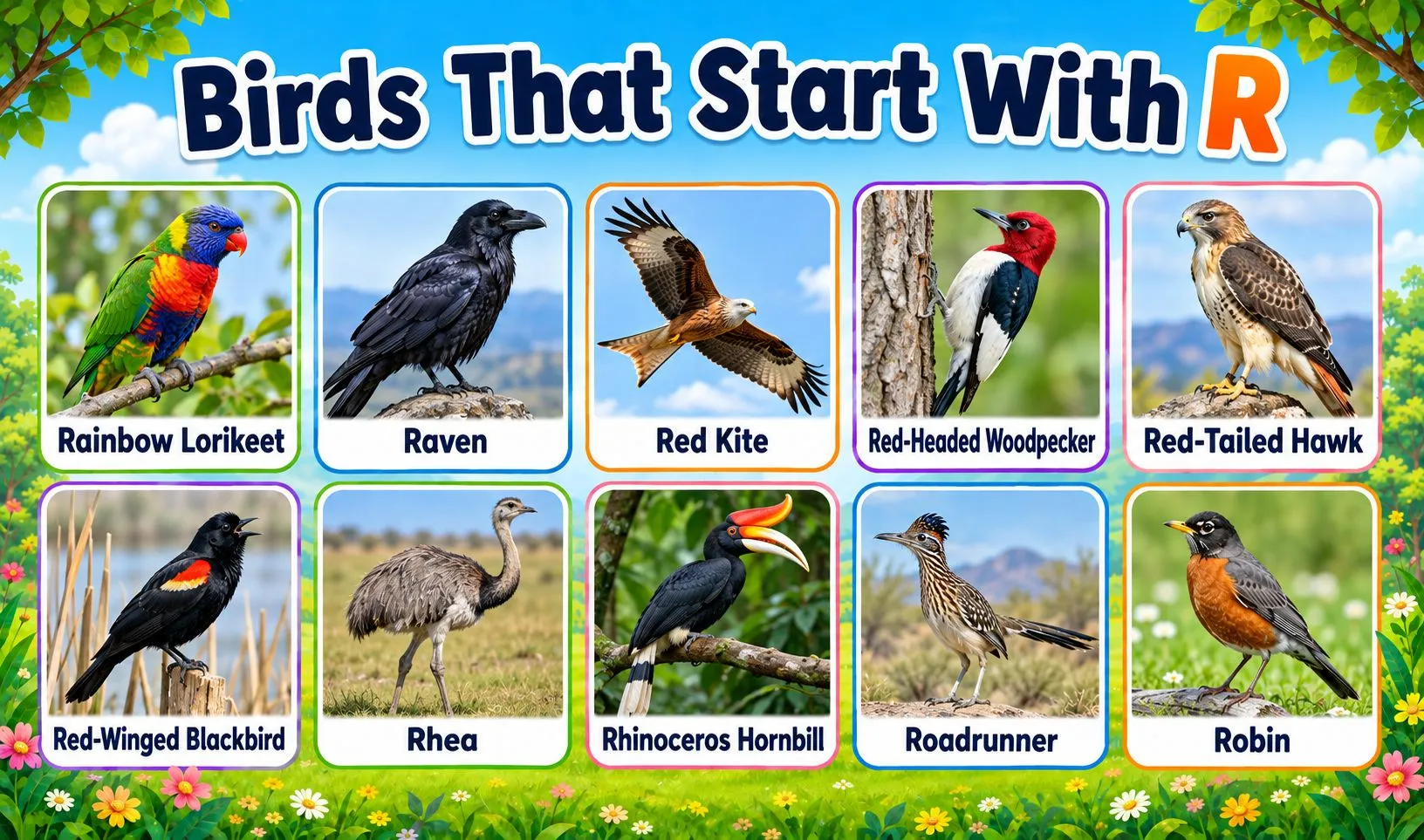 birds that begin with r