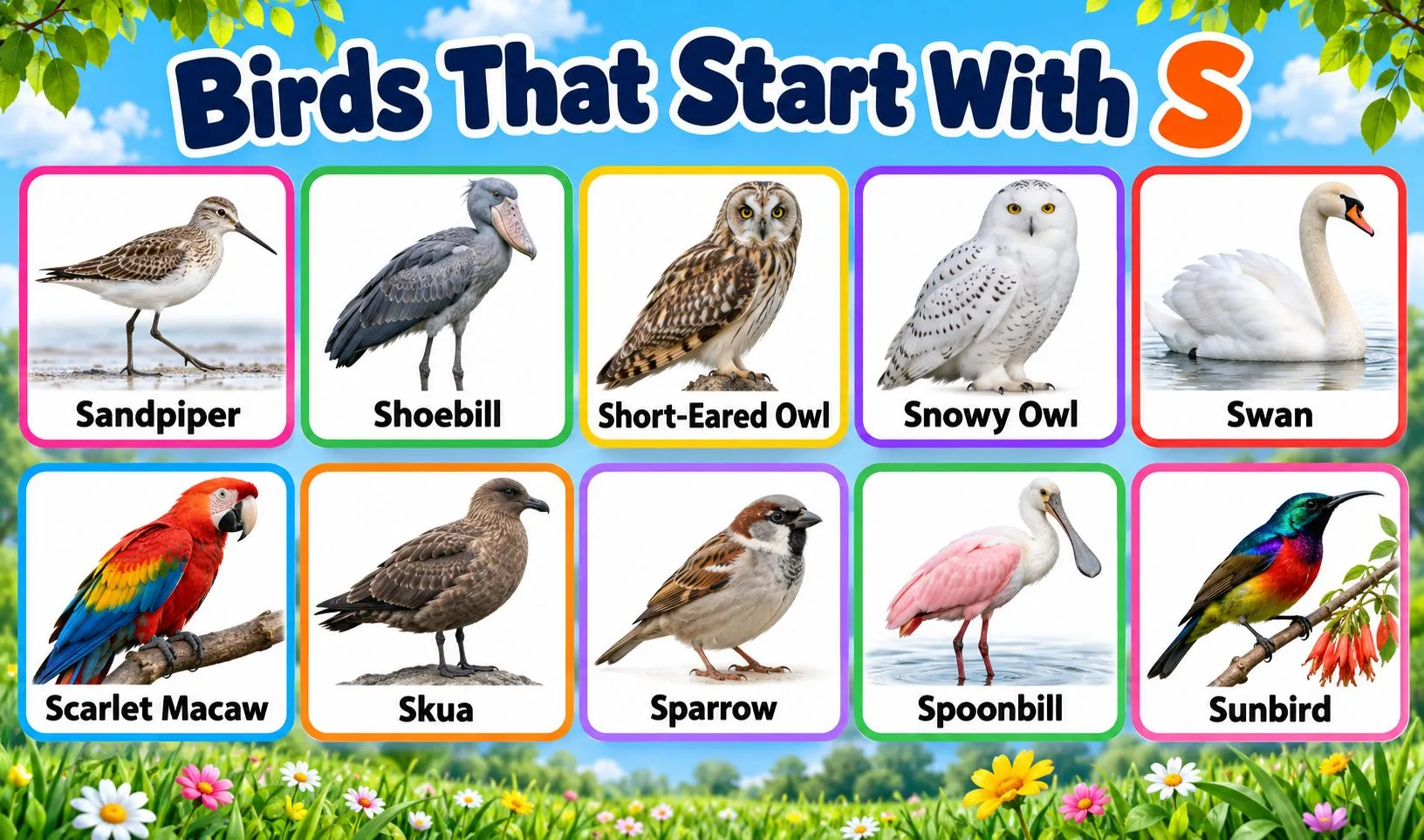 Birds That Start With S: 15 Names, Pictures, and Interesting Facts