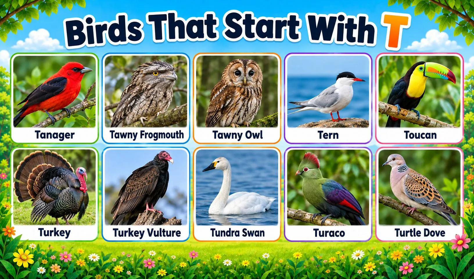 Birds That Start With T: 15 Names and Interesting Facts