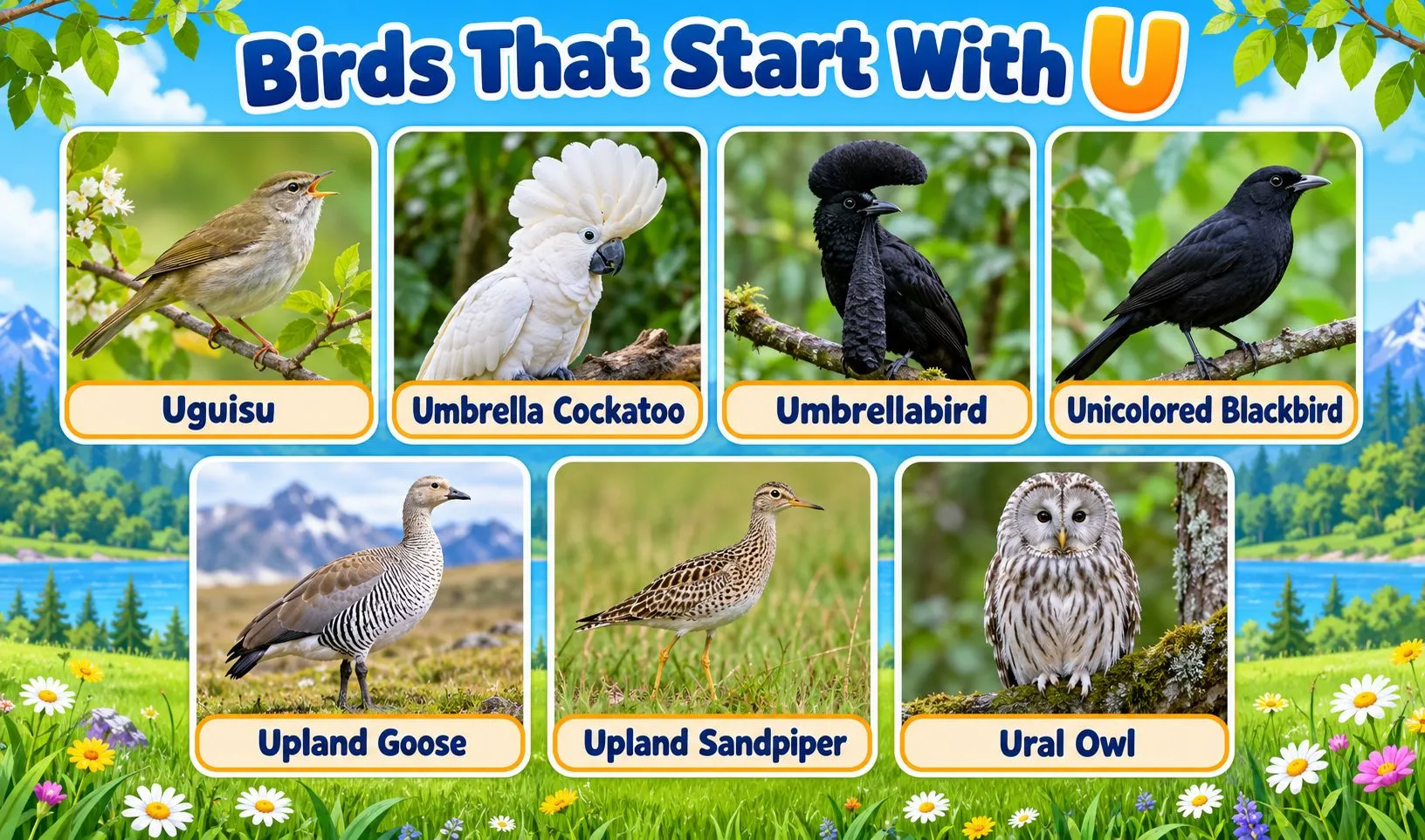 birds that begin with u