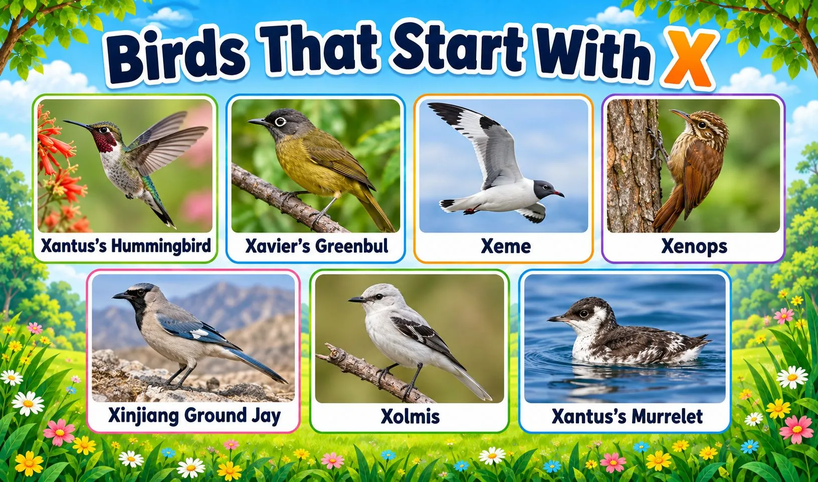 birds that begin with x