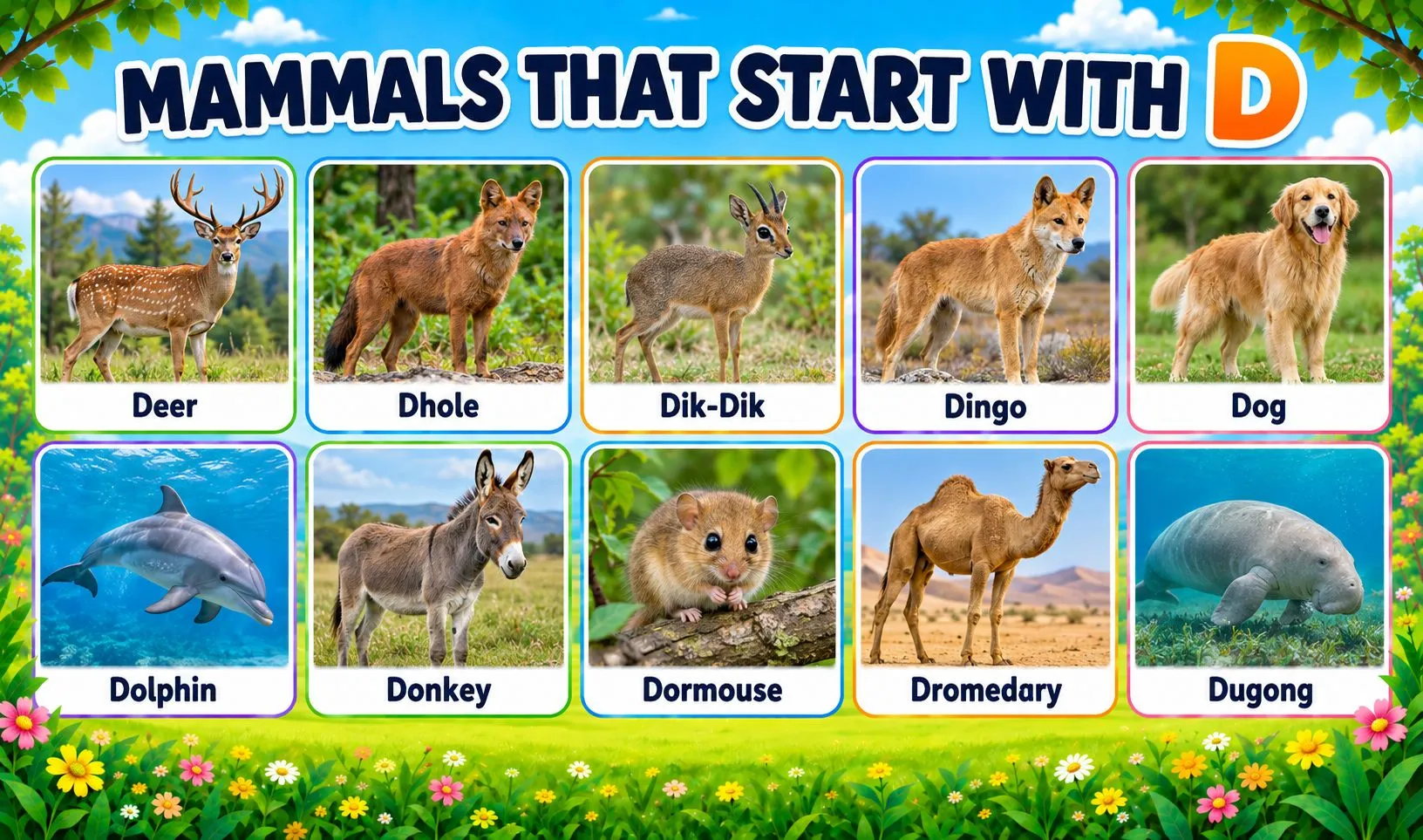 mammals that begin with d