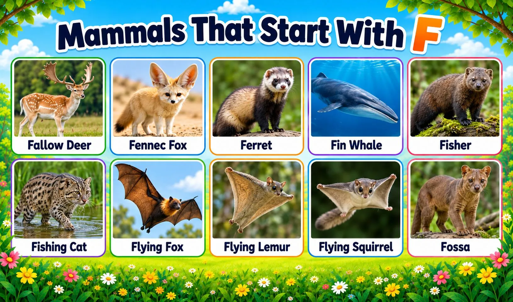 mammals that begin with f