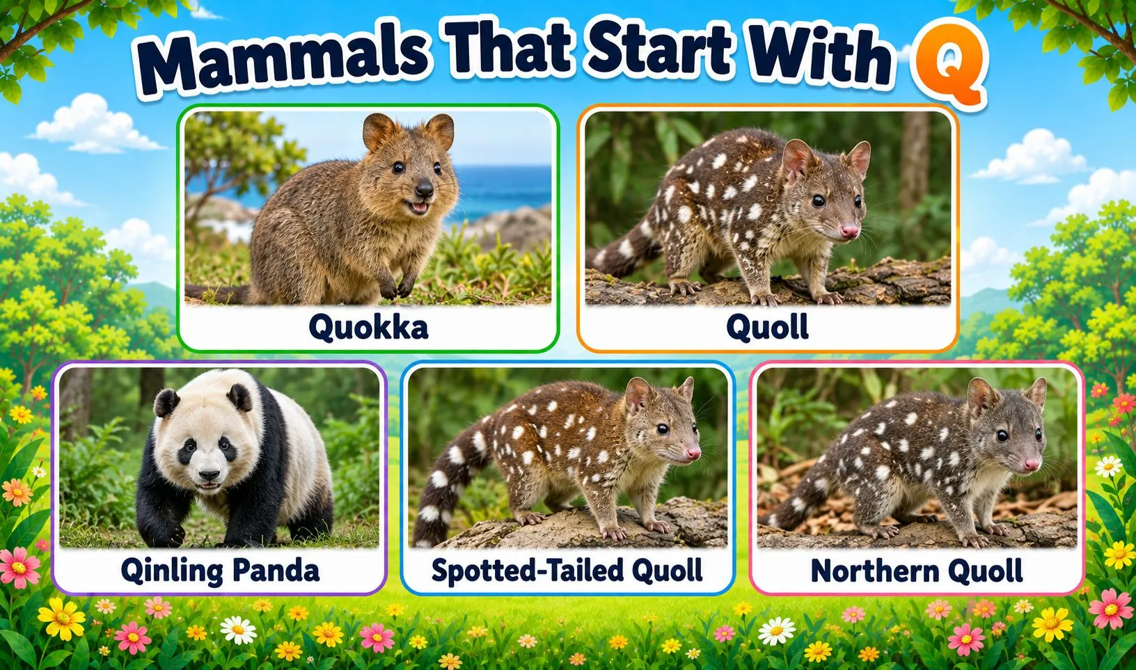 mammals that begin with q